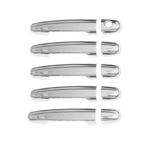 Toyota RAV4 Door Handle Cover - Omac - 5 Door H1 S.Steel - Gloss Silver - '06-'12